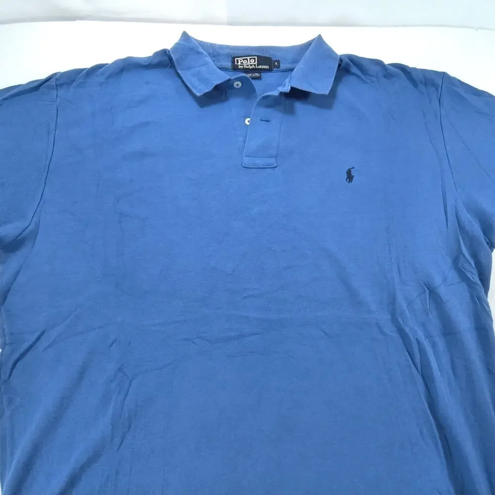 Polo by Ralph Lauren Short Sleeve Collared Polo Shirt Mens Size Large L Blue